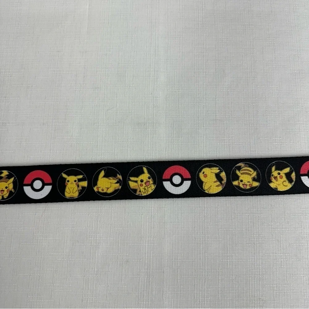 Nintendo x Buckle Down Pokemon Size Large Pikachu Black Adjustable Belt